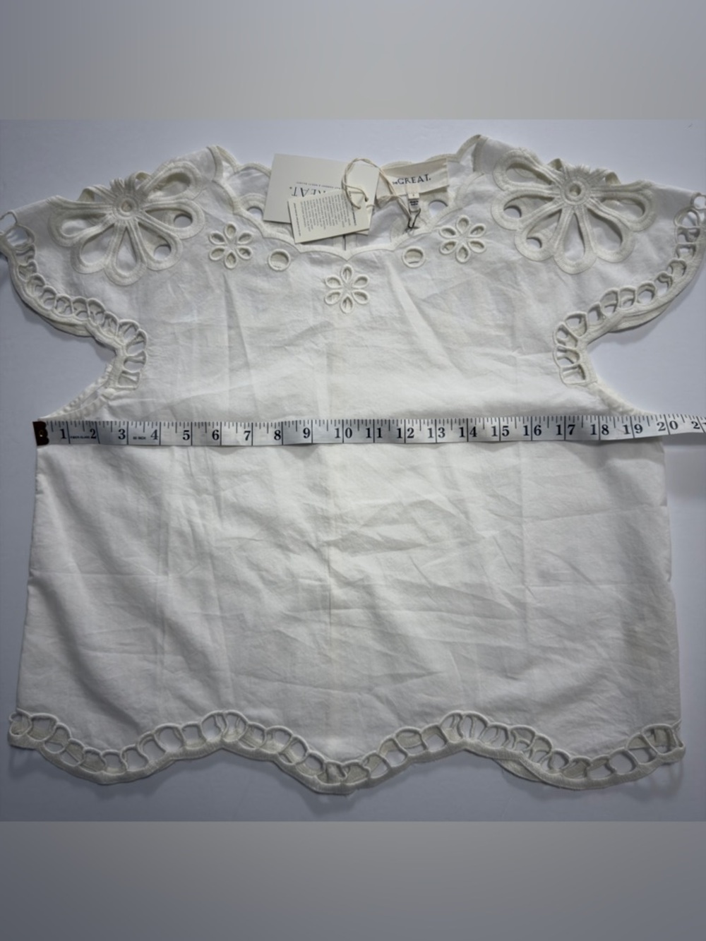 NWT The Great Super Bloom Eyelet Top Size 1 - Picture 11 of 14
